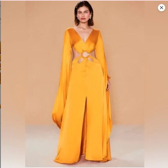 CULT GAIA JASMIN GOWN IN MARIGOLD - Picture 3 of 5